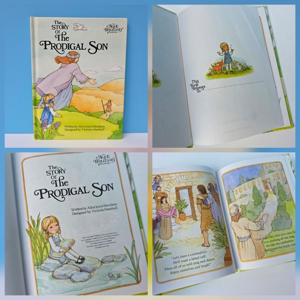 Lot of 4 Alice in Bibleland Books Hardcover Daniel Noah Prodigal Son Jonah VTG - Picture 7 of 12